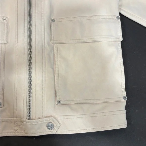 FREE PEOPLE WE THE FREE Blair Vegan Suede Jacket In Sea salt - Picture 13 of 15